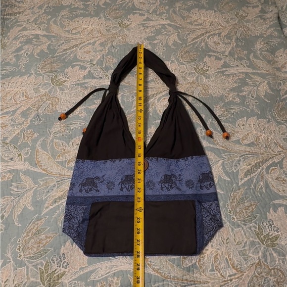 Boho-Chic vintage Thai/elephant motif, shoulder bag w/adj straps used - Picture 5 of 7